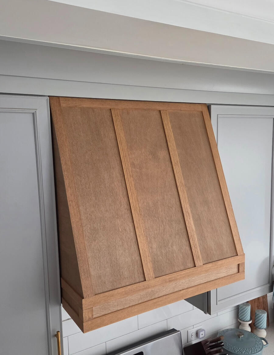 Custom wood range hood