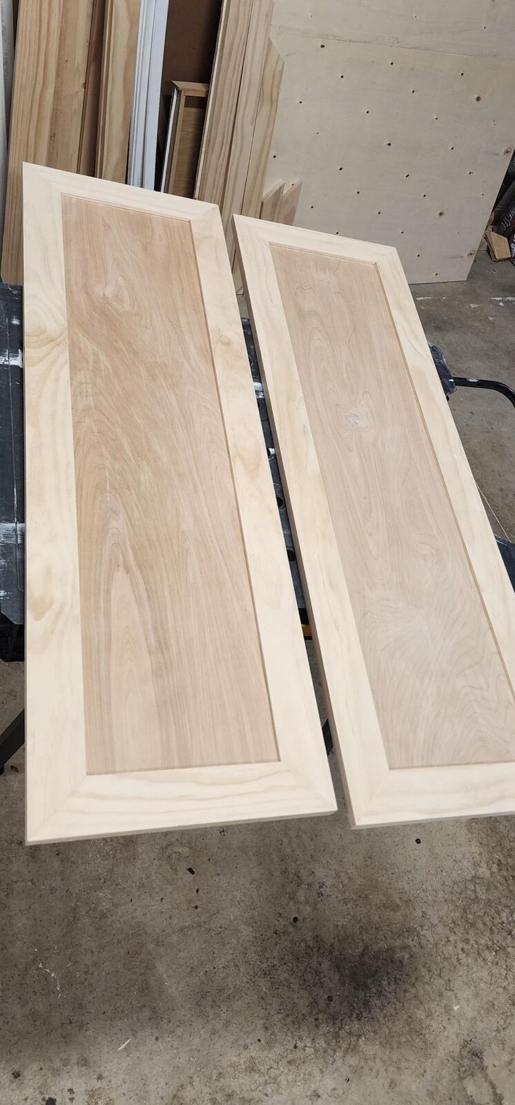 Custom cabinet doors in progress